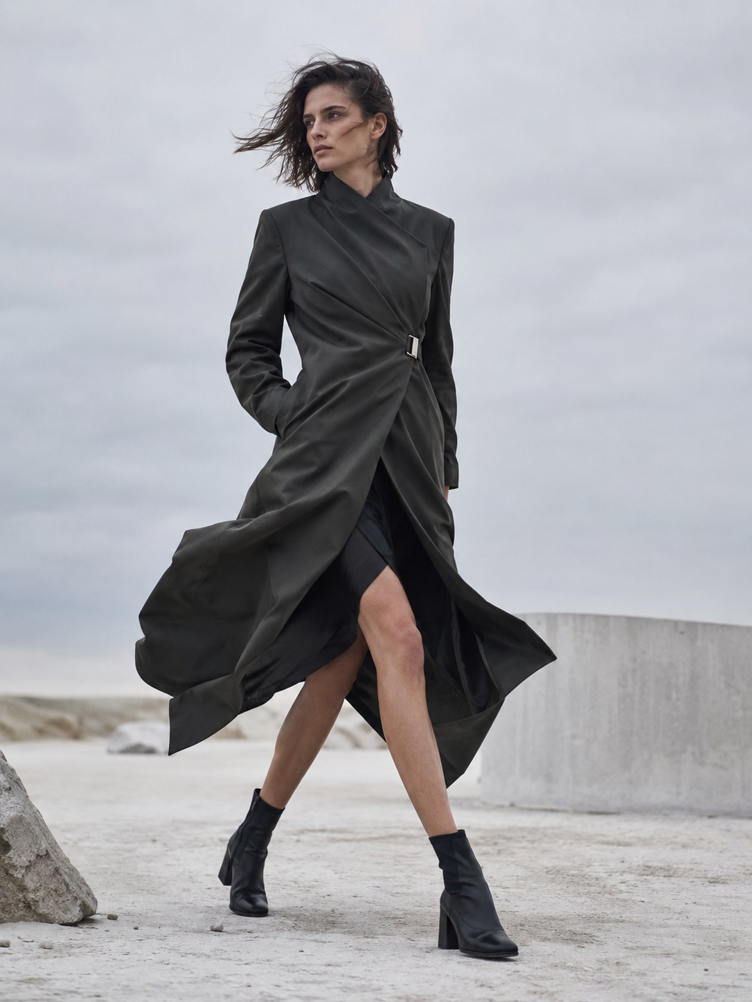 Generated full-body fashion still from the Wind Study series